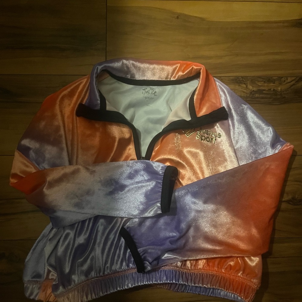 Justice Orange and Purple Kids Sweater